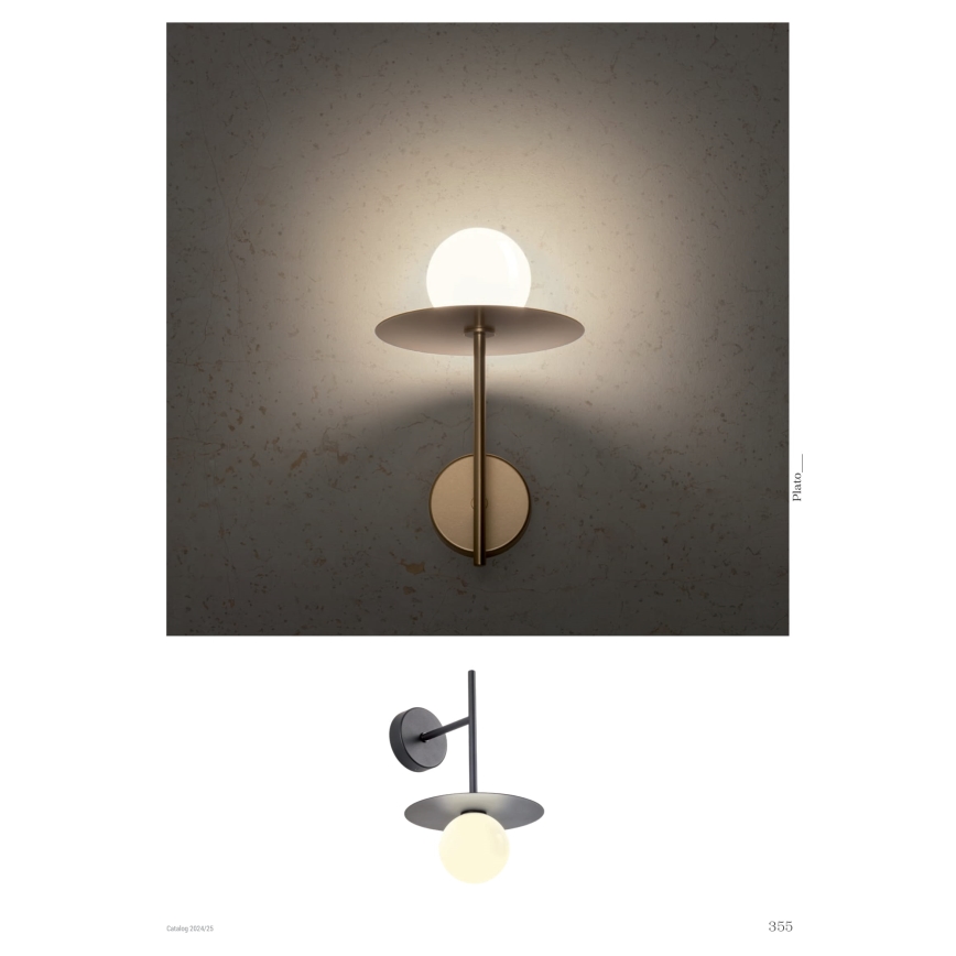Redo 01-2725 - Wall lamp PLATO 1xG9/10W/230V gold