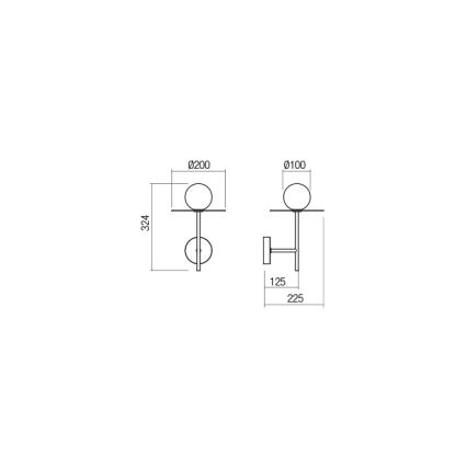 Redo 01-2726 - Wall lamp PLATO 1xG9/10W/230V black
