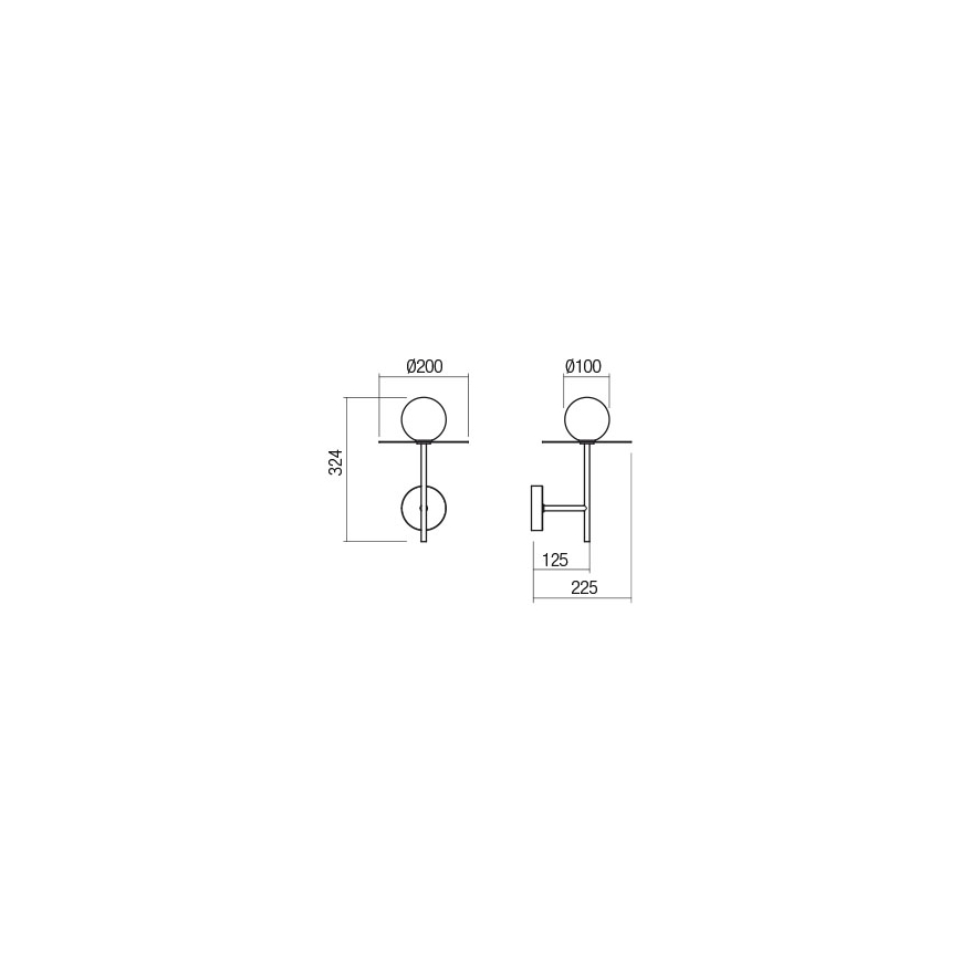 Redo 01-2726 - Wall lamp PLATO 1xG9/10W/230V black