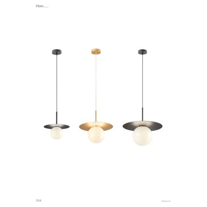 Redo 01-2727 - Chandelier on a string PLATO 1xG9/10W/230V d. 20 cm gold