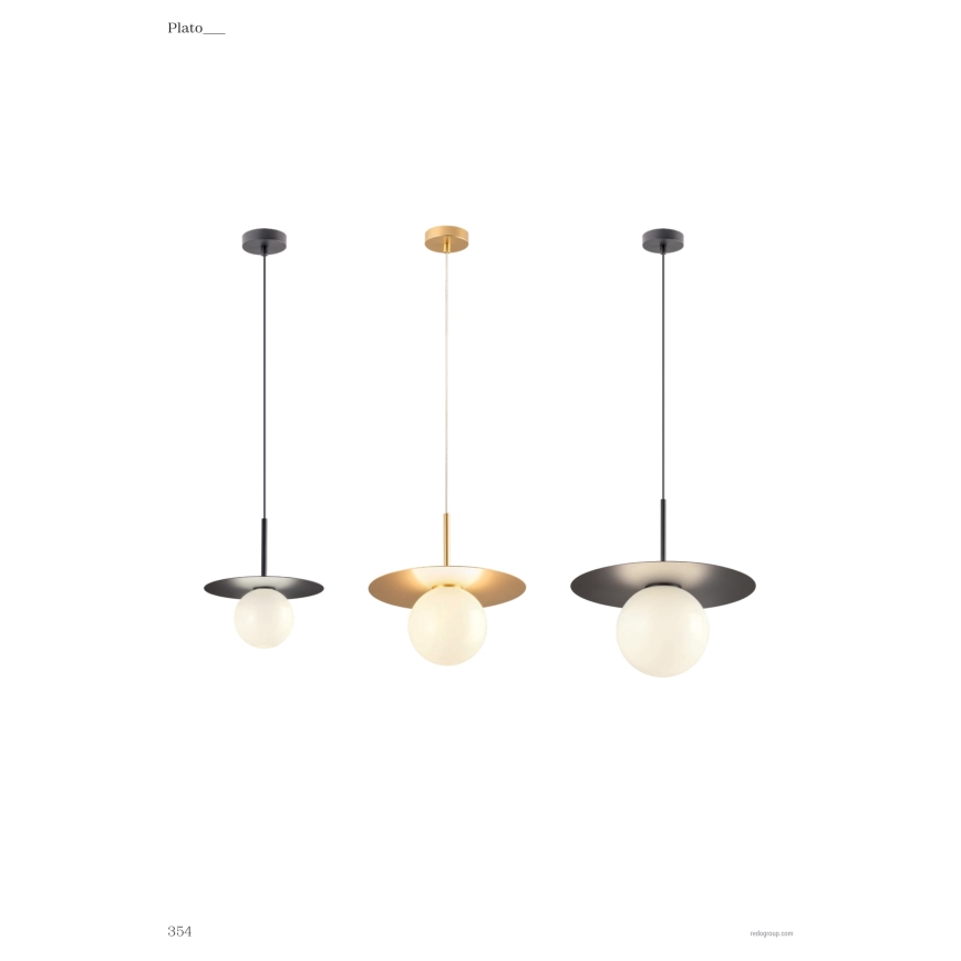 Redo 01-2727 - Chandelier on a string PLATO 1xG9/10W/230V d. 20 cm gold