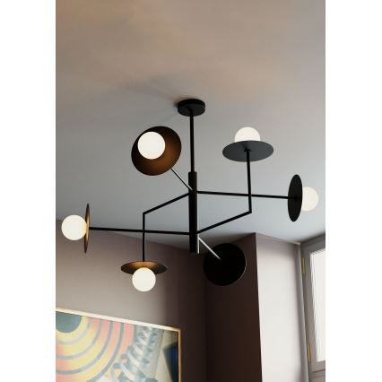 Redo 01-2734 - Chandelier on a pole PLATO 6xG9/10W/230V black
