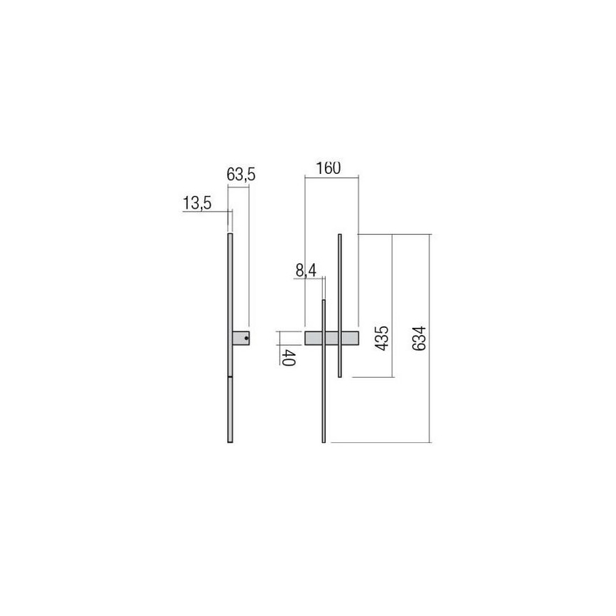 Redo 01-2744 - TANGENT LED Wall Light 13W/230V CRI 90 White