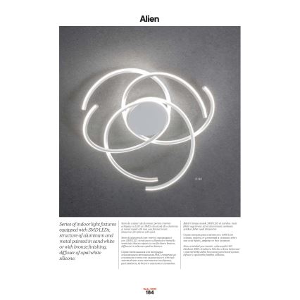 Redo 01-2748 - LED Dimmable ceiling light ALIEN LED/75W/230V 3000K d. 90 cm white