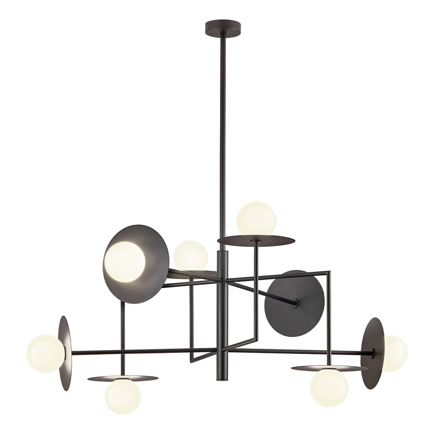 Redo 01-2753 - PLATO rod chandelier 8xG9/10W/230V black