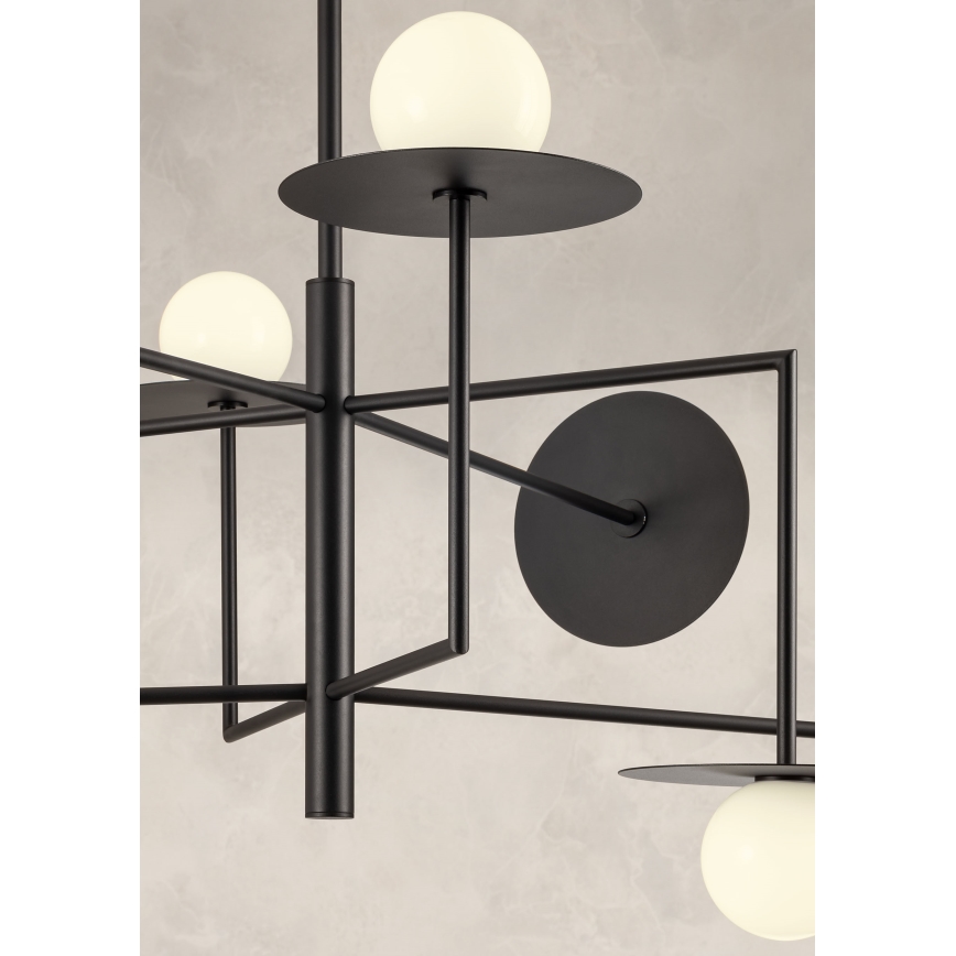 Redo 01-2753 - PLATO rod chandelier 8xG9/10W/230V black