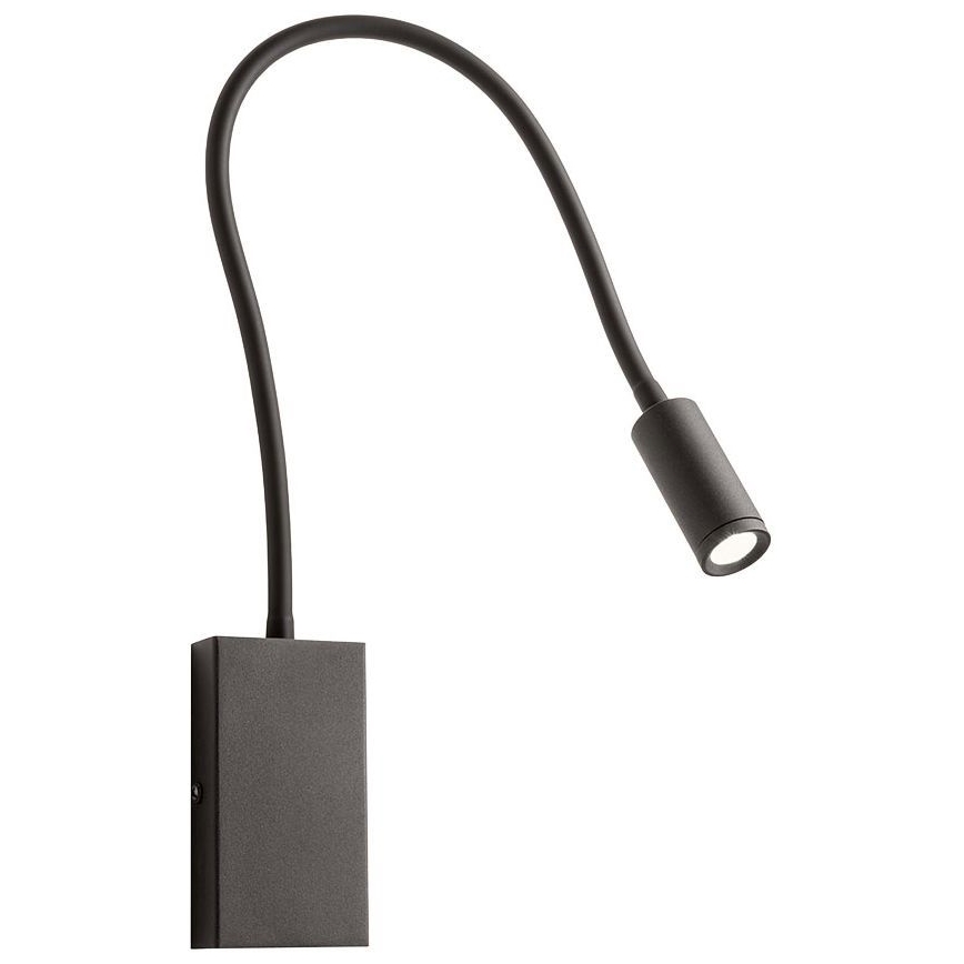 Redo 01-2755 - LED Flexible small lamp WALLIE LED/3W/230V USB CRI 90 black