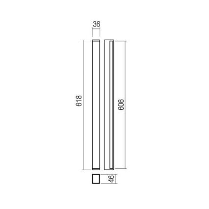 Redo 01-2762 - LED Wall Light PLOT LED/21W/230V 60 cm white