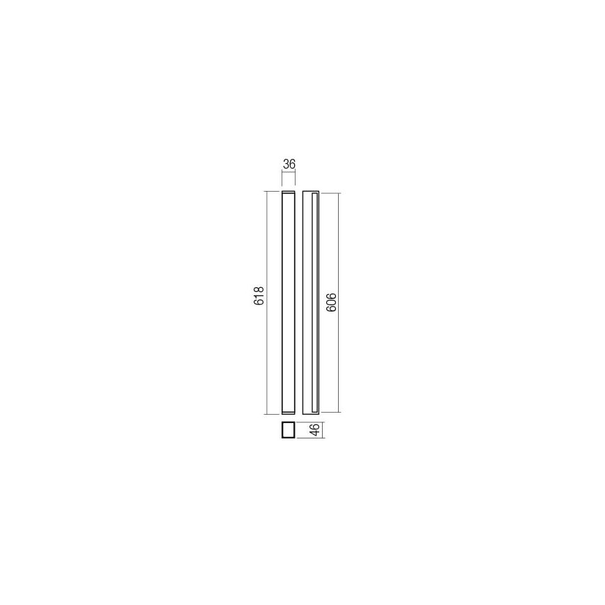 Redo 01-2762 - LED Wall Light PLOT LED/21W/230V 60 cm white