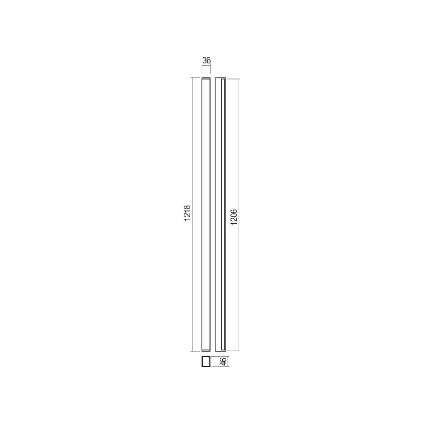 Redo 01-2766 - LED Wall Light PLOT LED/35W/230V 120 cm White