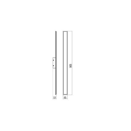 Redo 01-2769 - LED Wall light WAPI LED/23W/230V 90,5 cm black