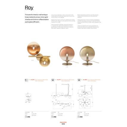 Redo 01-2778 - Wall light ROY 2xG9/10W/230V