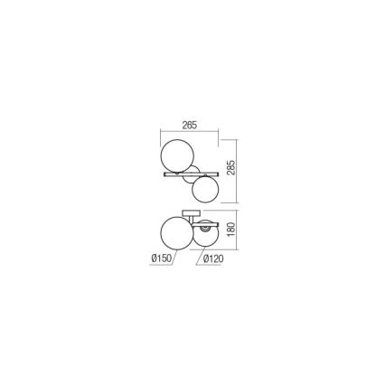 Redo 01-2778 - Wall light ROY 2xG9/10W/230V