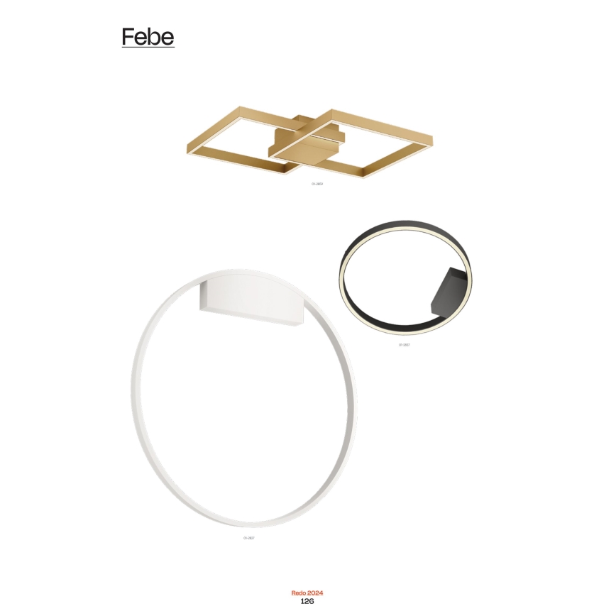 Redo 01-2819 - Dimmable LED Wall Light FEBE LED/24W/230V Black