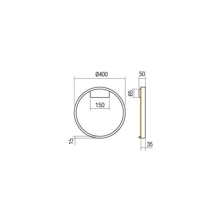 Redo 01-2819 - Dimmable LED Wall Light FEBE LED/24W/230V Black