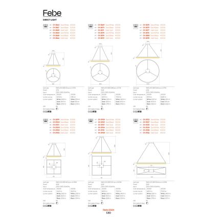 Redo 01-2835 - FEBE Dimmable LED Wall Light LED/24W/230V Gold