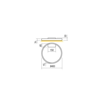 Redo 01-2835 - LED Dimmable wall light FEBE LED/24W/230V gold