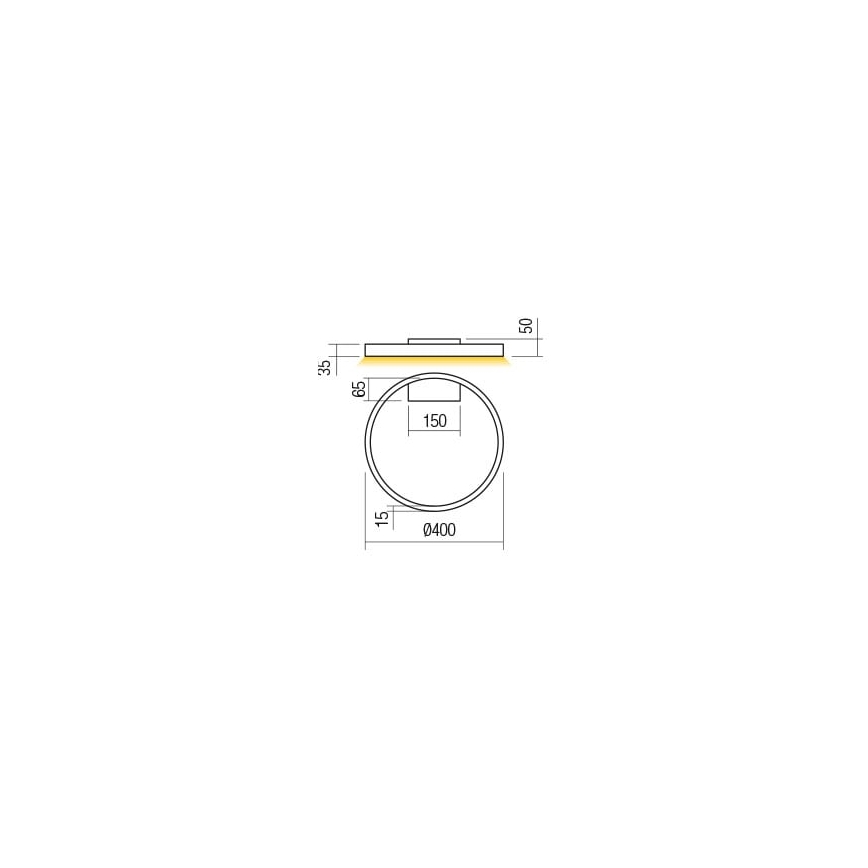 Redo 01-2835 - LED Dimmable wall light FEBE LED/24W/230V gold