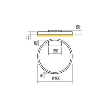 Redo 01-2837 - LED Dimmable wall light FEBE LED/24W/230V black
