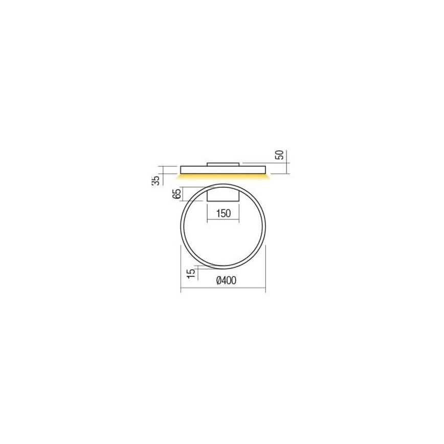 Redo 01-2837 - LED Dimmable wall light FEBE LED/24W/230V black