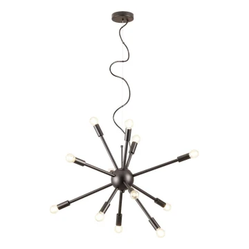 Redo 01-2934 - Cable-hung chandelier STELLAR 12xE14/25W/230V black