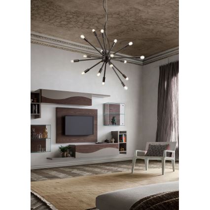 Redo 01-2934 - Cable-hung chandelier STELLAR 12xE14/25W/230V black