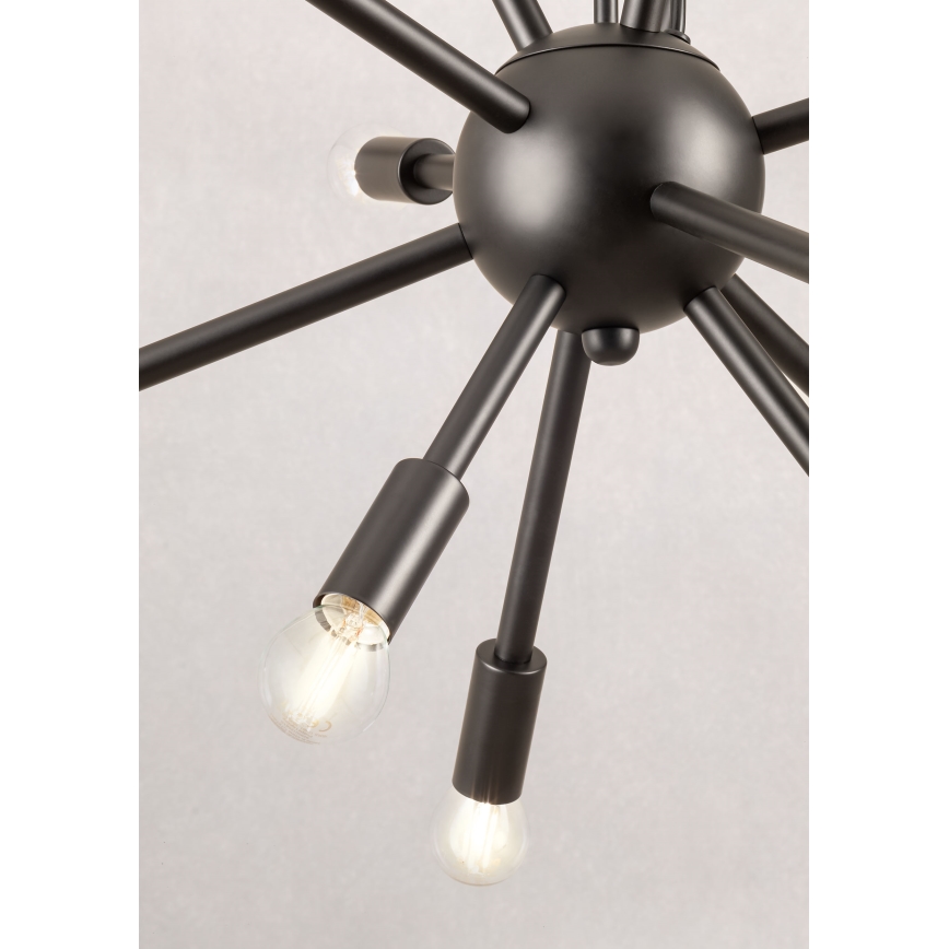 Redo 01-2934 - Cable-hung chandelier STELLAR 12xE14/25W/230V black
