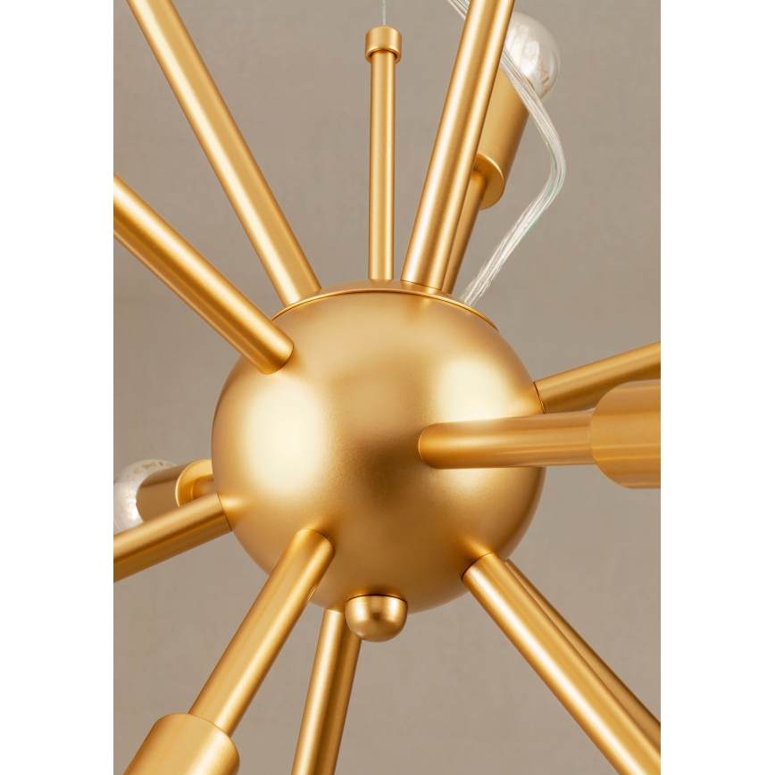 Redo 01-2935 - STELLAR cable-suspended chandelier 18xE14/25W/230V gold