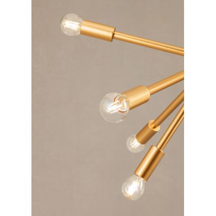 Redo 01-2935 - STELLAR cable-suspended chandelier 18xE14/25W/230V gold