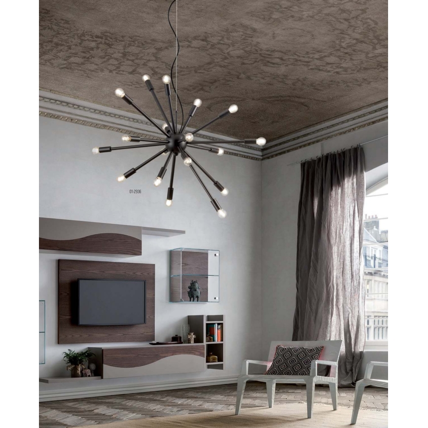 Redo 01-2936 - Chandelier on a string STELLAR 18xE14/25W/230V black