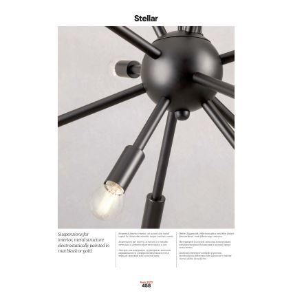 Redo 01-2936 - Chandelier on a string STELLAR 18xE14/25W/230V black