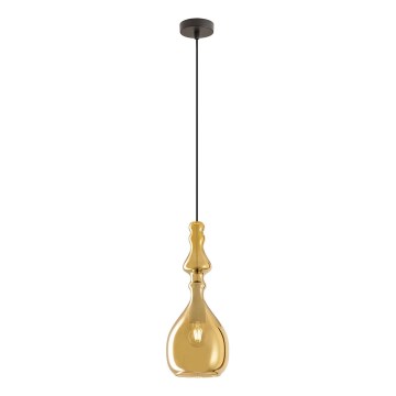 Redo 01-2937 - AMBIX cable pendant light 1xE27/42W/230V Ø 18 cm gold