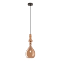 Redo 01-2939 - AMBIX cable-hung pendant light 1xE27/42W/230V, diam. 18 cm, brown