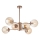 Redo 01-2943 - MUNDI Rod-Mounted Chandelier 6xE14/28W/230V Copper/Smoked
