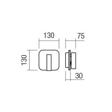 Redo 01-2977 - LED Wall Light QUDA LED/6W/230V + LED/3W 3000K CRI 90 Gold