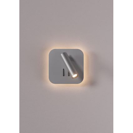 Redo 01-2978 - LED Wall Light QUDA LED/6W/230V + LED/3W 3000K CRI 90 matte chrome