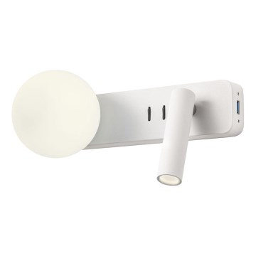 Redo 01-2991 - LED Wall Light OASIS LED/3W/230V + 1xG9/10W USB CRI 90 white