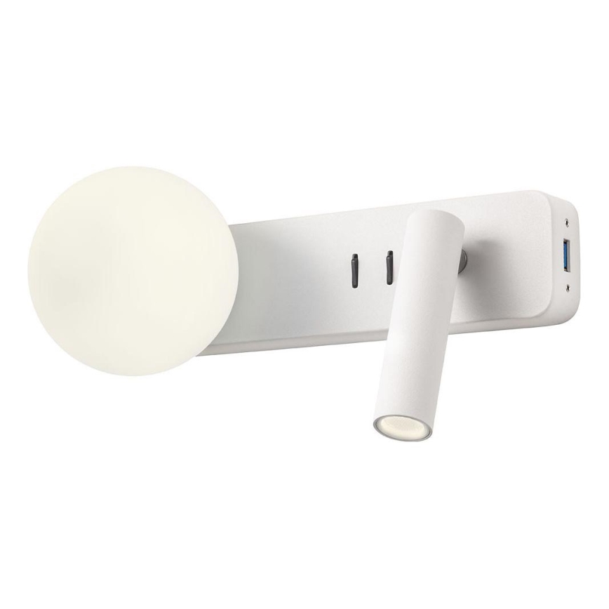 Redo 01-2991 - LED Wall Light OASIS LED/3W/230V + 1xG9/10W USB CRI 90 white
