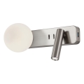 Redo 01-2993 - LED Wall Light OASIS LED/3W/230V + 1xG9/10W USB CRI 90 Polished Chrome