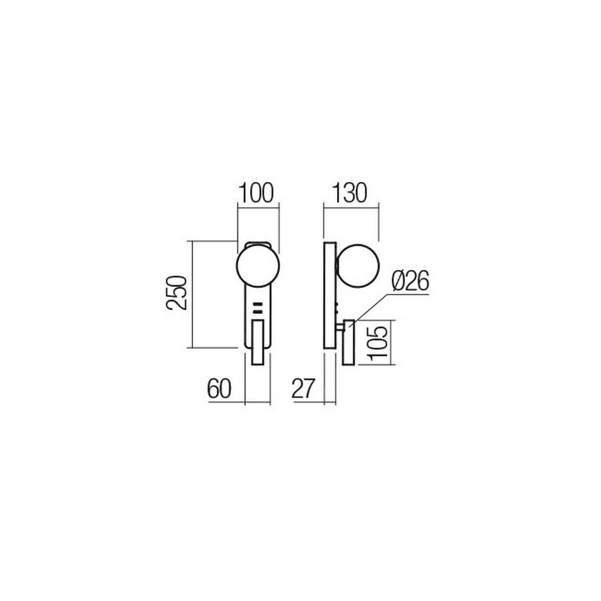 Redo 01-2994 - OASIS LED Wall Light LED/3W/230V + 1xG9/10W, USB, CRI 90, black