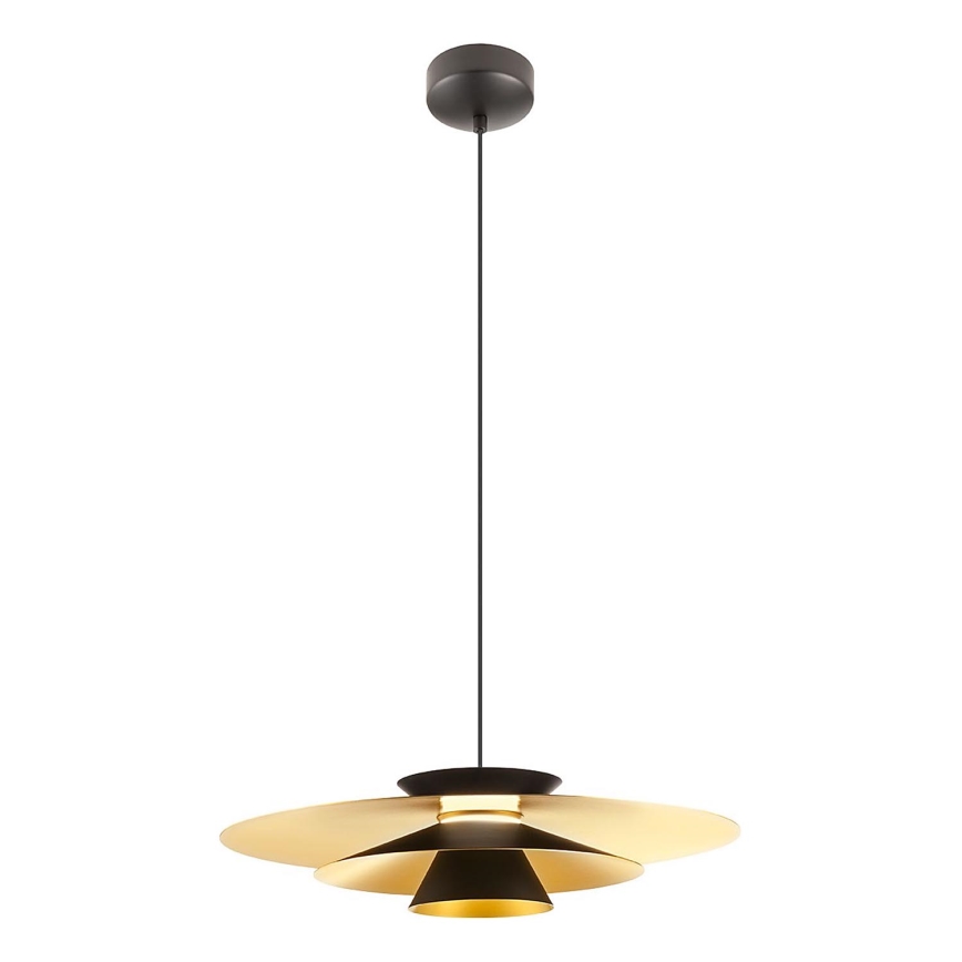 Redo 01-3001 - FARGO LED pendant light on cable LED/16.5W/230V CRI 90, dia. 50 cm, black/gold