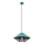 Redo 01-3006 - Cable-hung pendant GRILL 1xE27/42W/230V Ø 39.6 cm black/turquoise