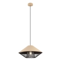 Redo 01-3007 - GRILL cable-hung pendant lamp 1xE27/42W/230V Ø 39,6 cm black/beige