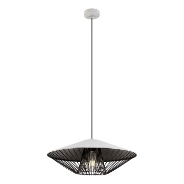 Redo 01-3008 - GRILL Cord Pendant Lamp 1xE27/42W/230V Ø 49.5 cm black/white