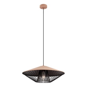 Redo 01-3009 - Cable-hung pendant GRILL 1xE27/42W/230V dia. 49,5 cm black/brown