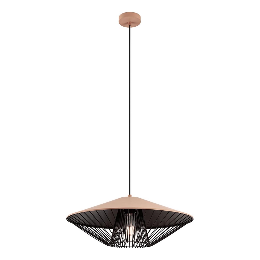 Redo 01-3009 - Cable-hung pendant GRILL 1xE27/42W/230V dia. 49,5 cm black/brown