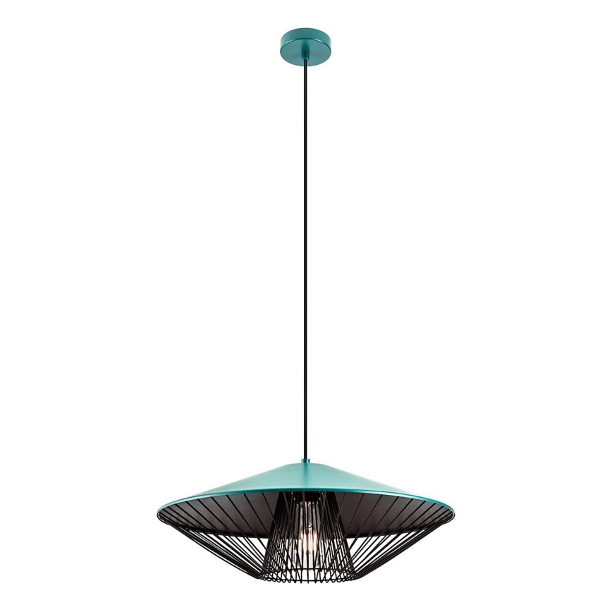 Redo 01-3010 - GRILL Cable Pendant Light 1xE27/42W/230V Ø 49.5 cm Black/Turquoise