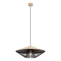 Redo 01-3011 - Cable-suspended pendant GRILL 1xE27/42W/230V, Ø 49.5 cm, black/beige