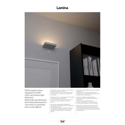 Redo 01-3016 - LAMINA LED Wall Light 2xLED/15W/230V CRI 90 Black