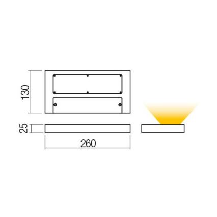 Redo 01-3016 - LAMINA LED Wall Light 2xLED/15W/230V CRI 90 Black